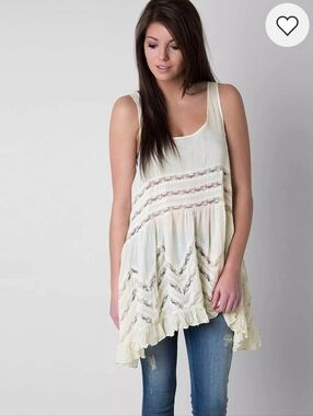 Free People Viola And Lace Trapeze Slip Dress Large